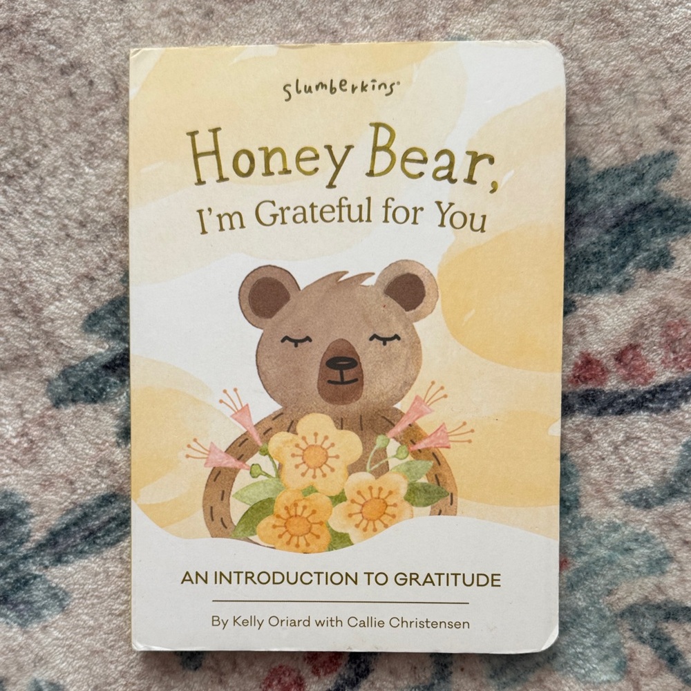 Slumberkins Honey Bear Book - Yellow and Brown
